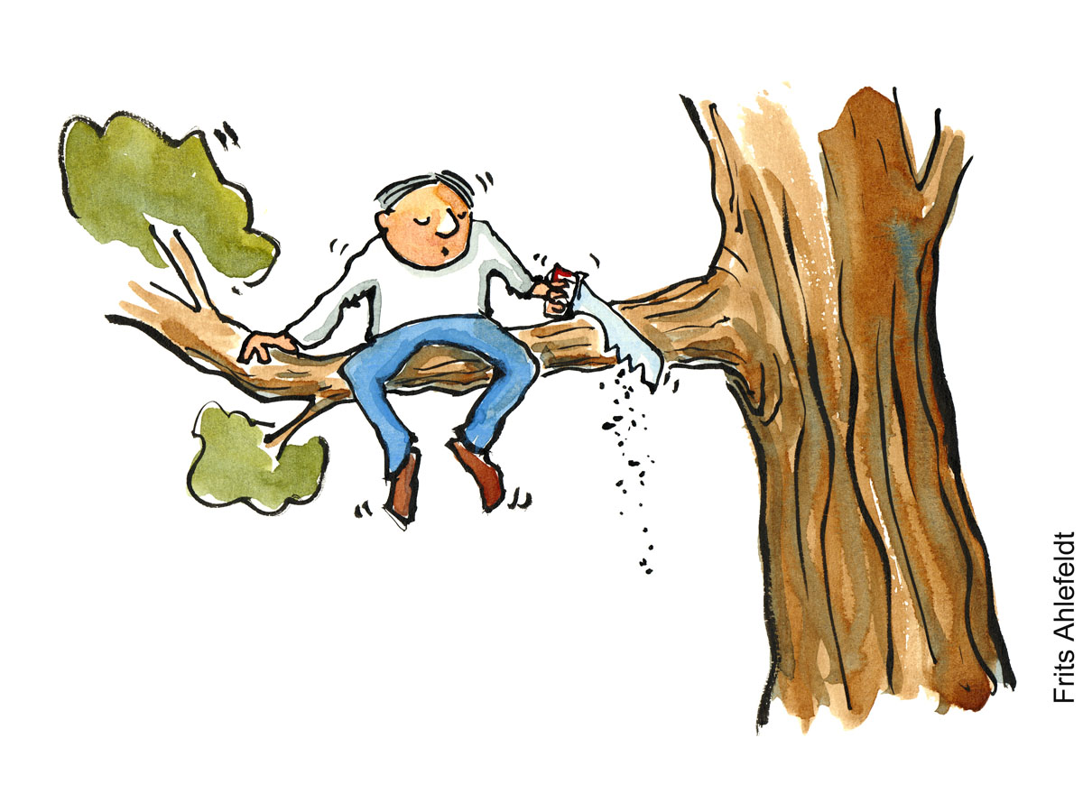 Climate cartoon illustration by Frits Ahlefeldt