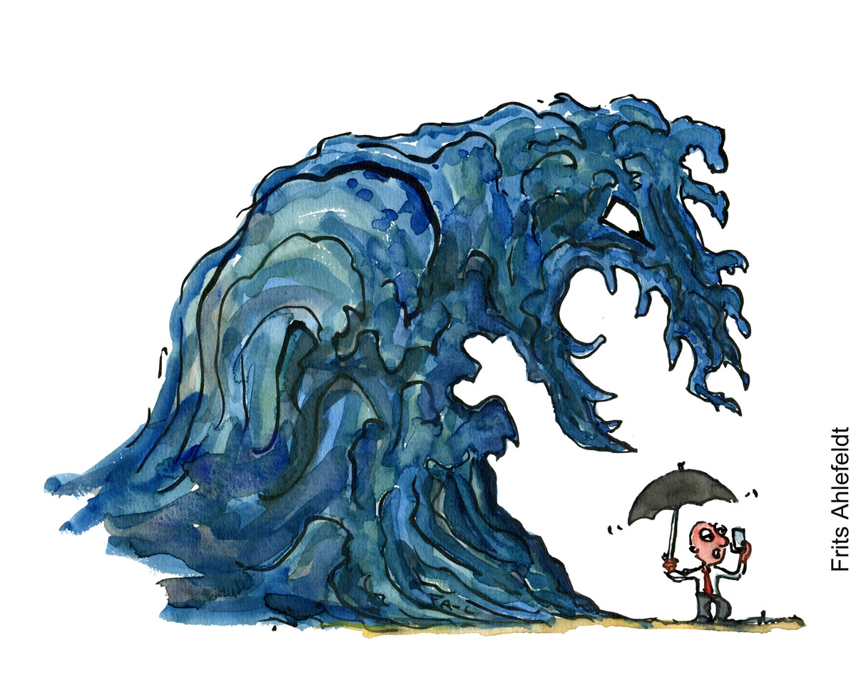 Climate cartoon illustration by Frits Ahlefeldt