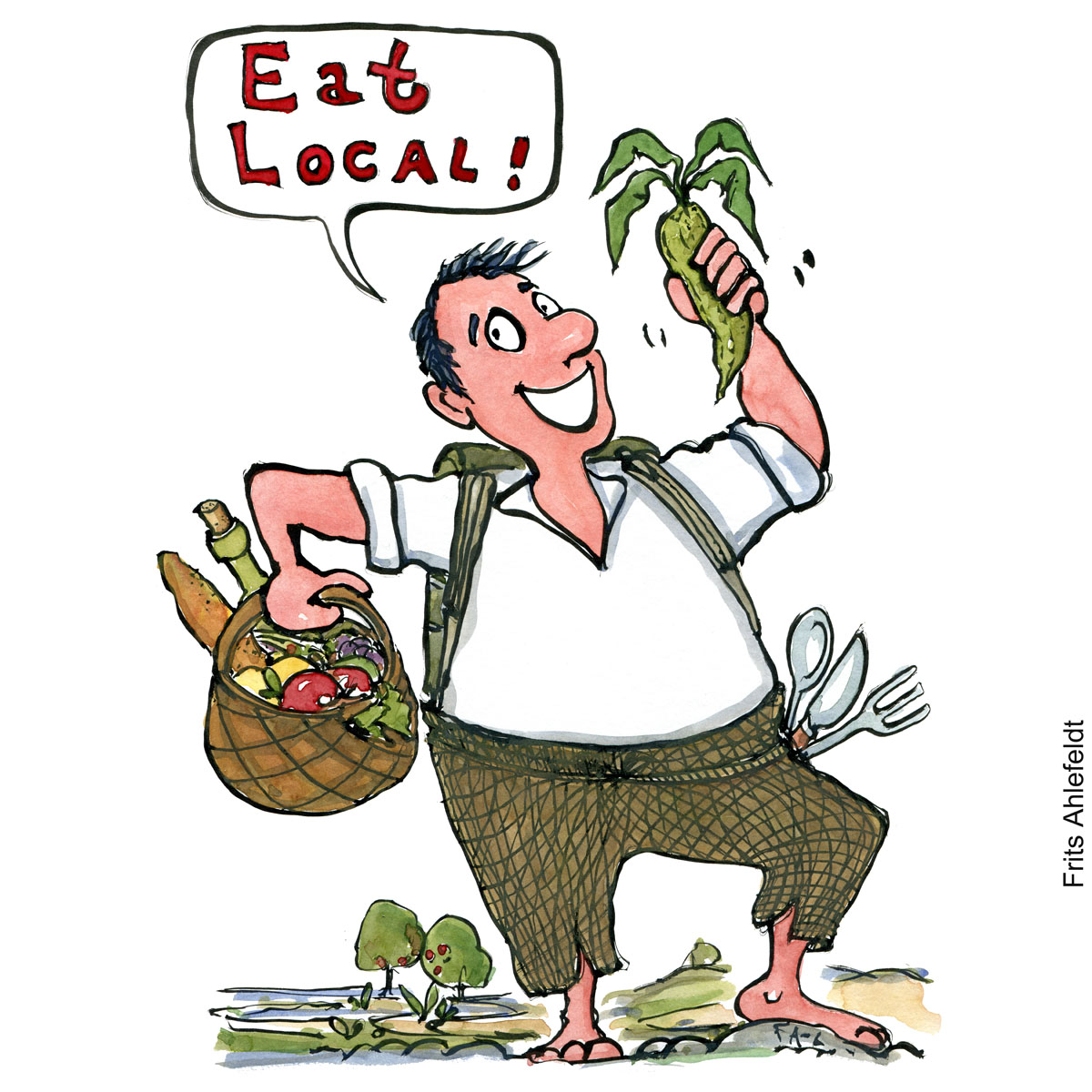 Climate cartoon illustration by Frits Ahlefeldt