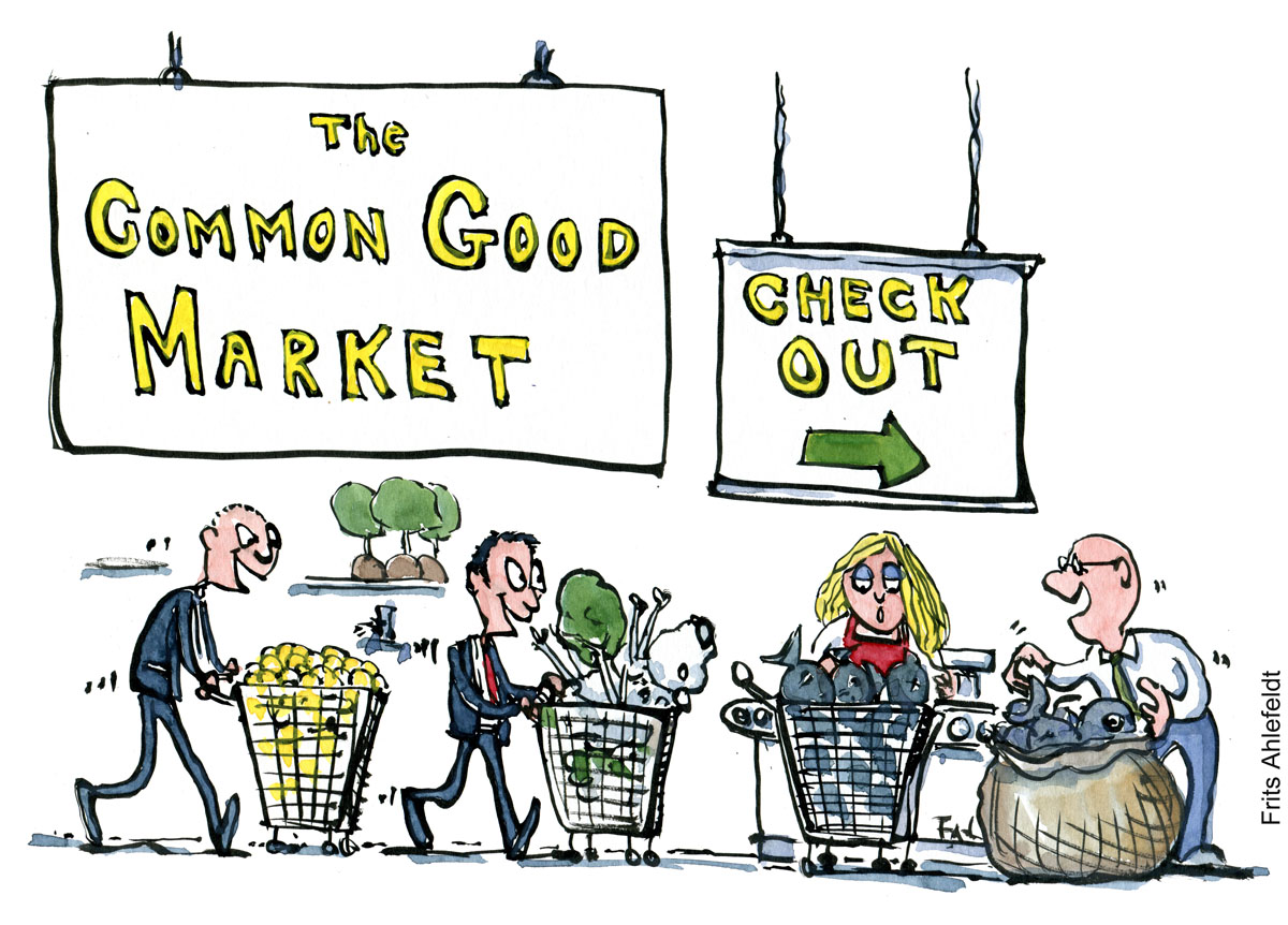 Climate cartoon illustration by Frits Ahlefeldt